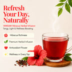 Vansam – Hibiscus Herbal Infusion | Antioxidant-Rich Herbal Blend for Heart Health & Detox | Caffeine-Light | 100gm Loose Leaf