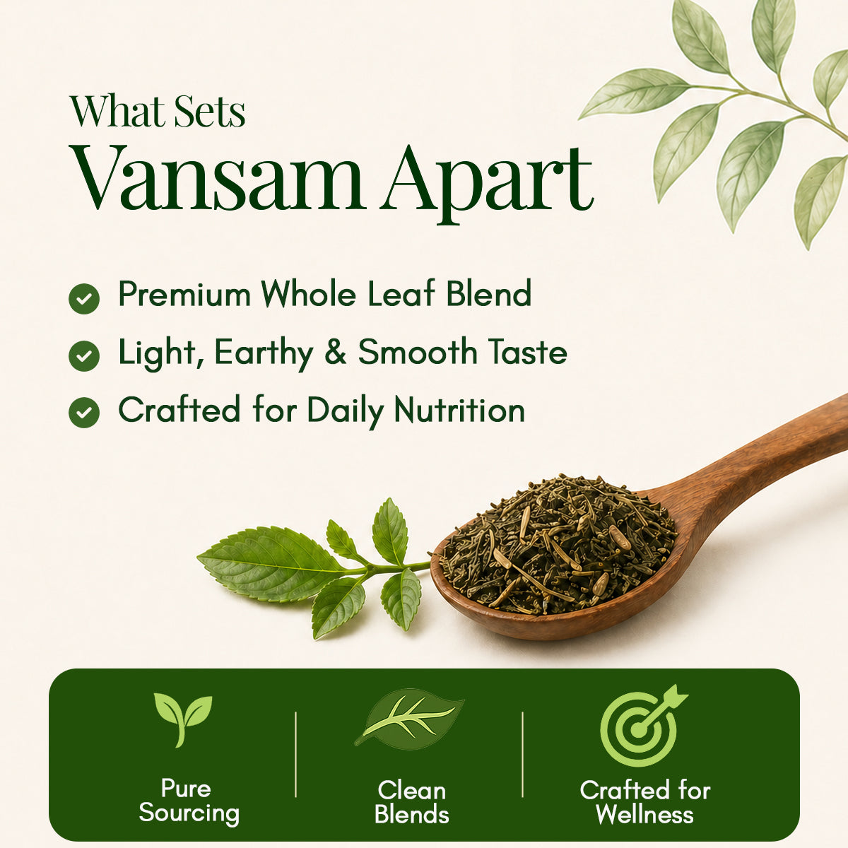 Vansam – Lemongrass Herbal Infusion | Refreshing Herbal Blend for Digestion, Detox & Immunity | 100gm Loose Leaf
