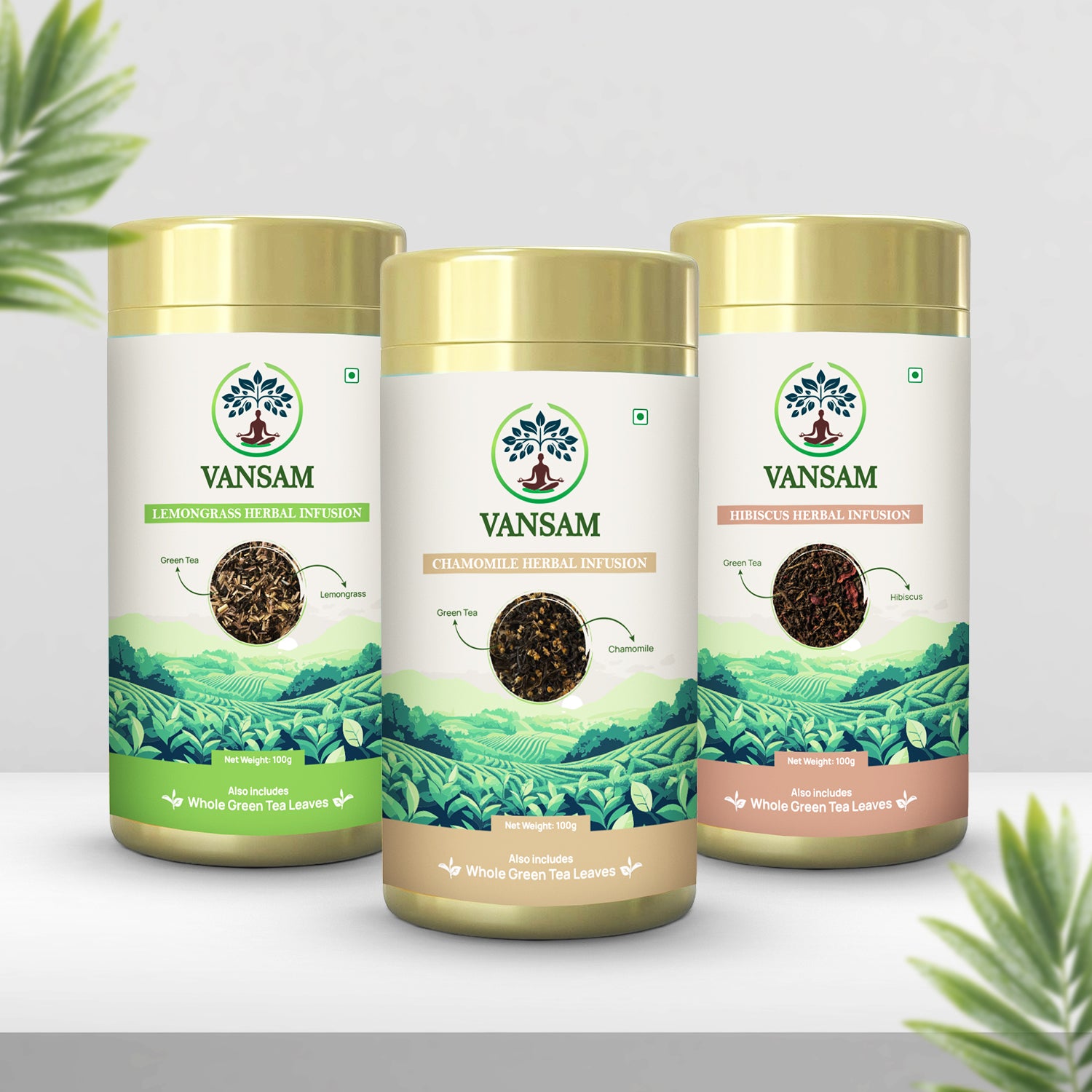 Lemongrass + Chamomile + Hibiscus ( 15% Off)